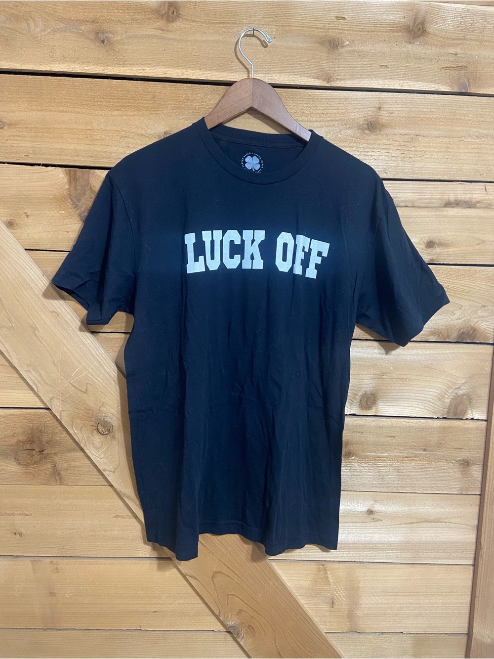 Black Clover “Live Lucky” Graphic Tee with "LUCK OFF" Print